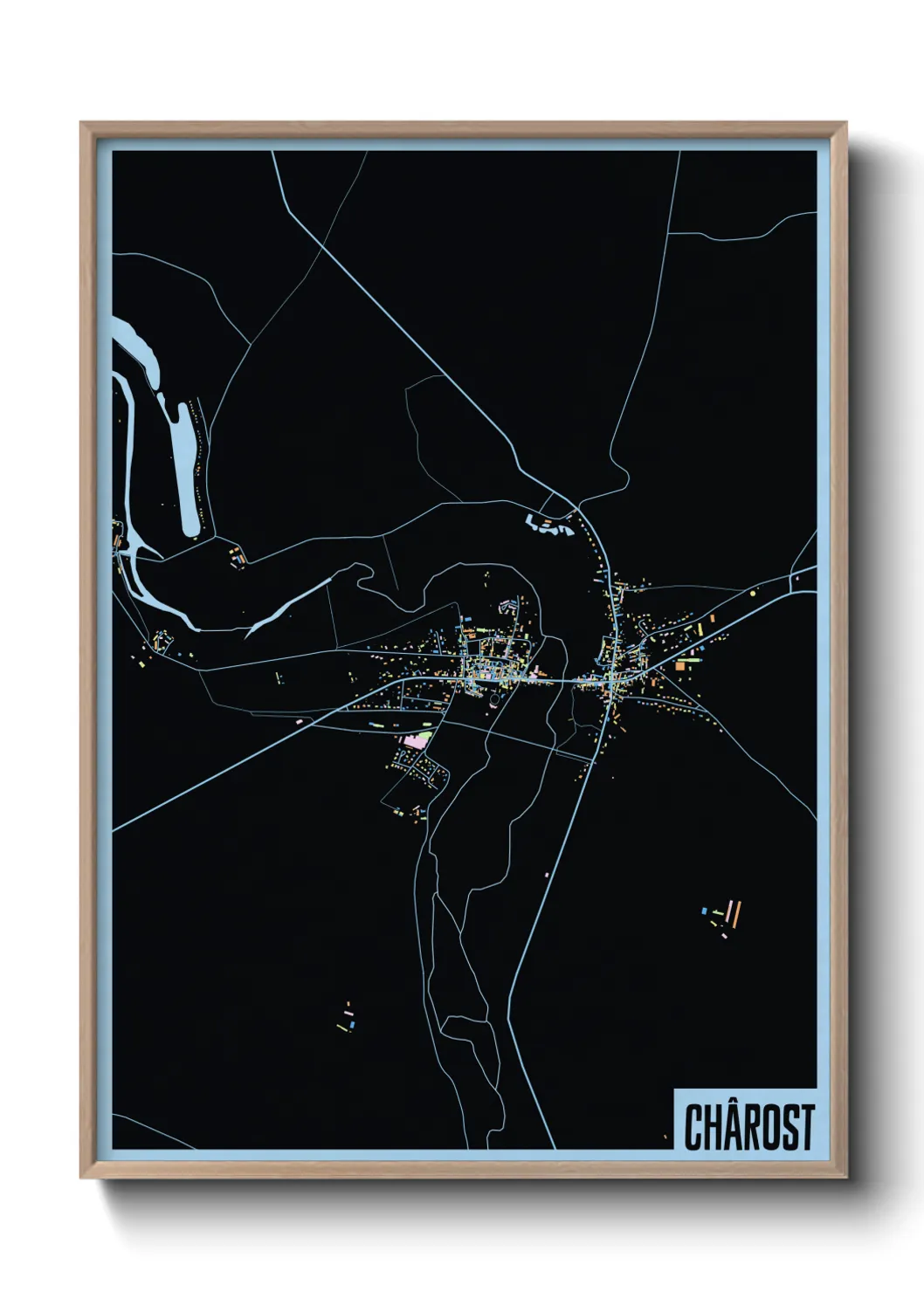 Une affiche de carte sur Chârost