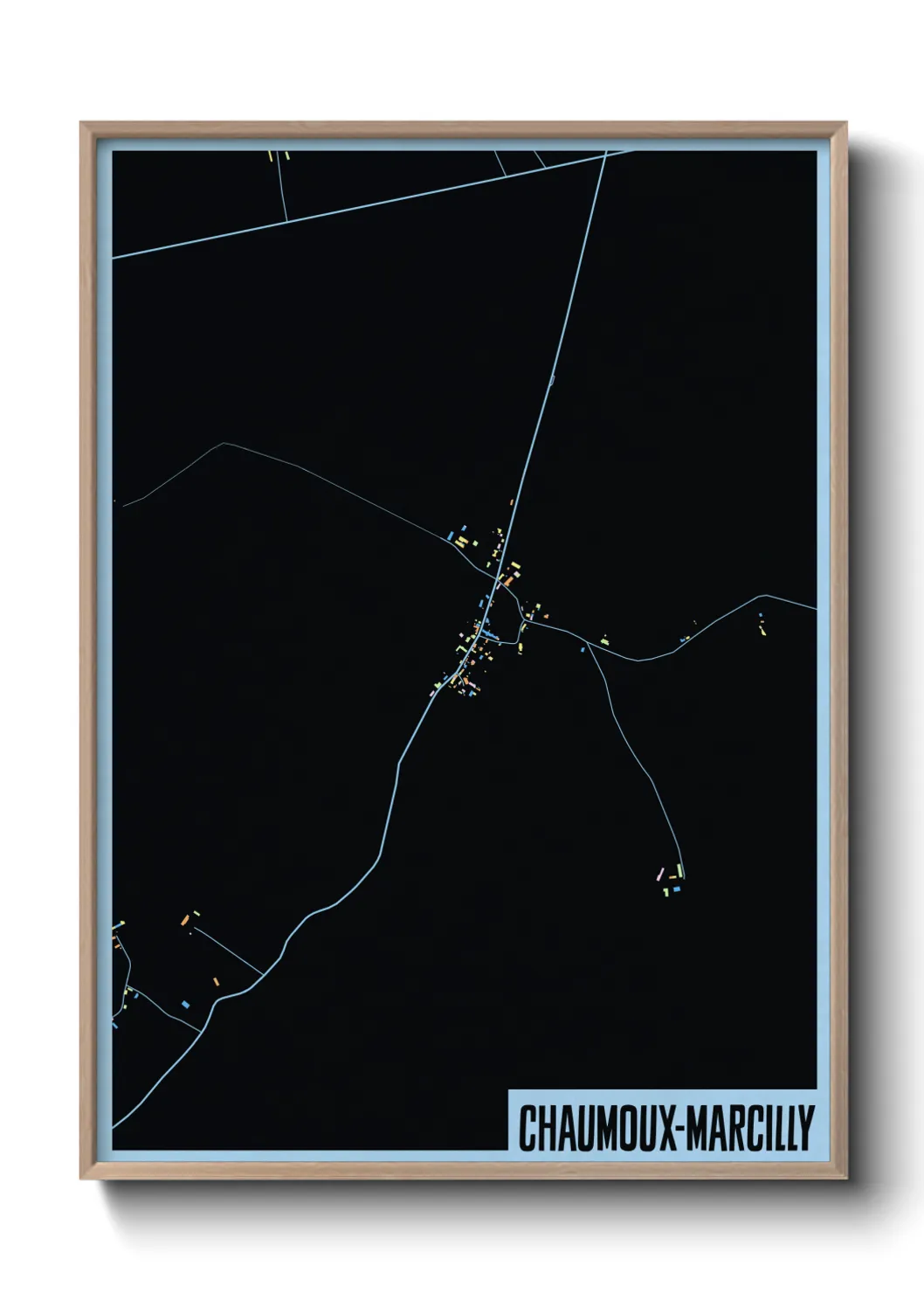 Une affiche de carte sur Chaumoux-Marcilly