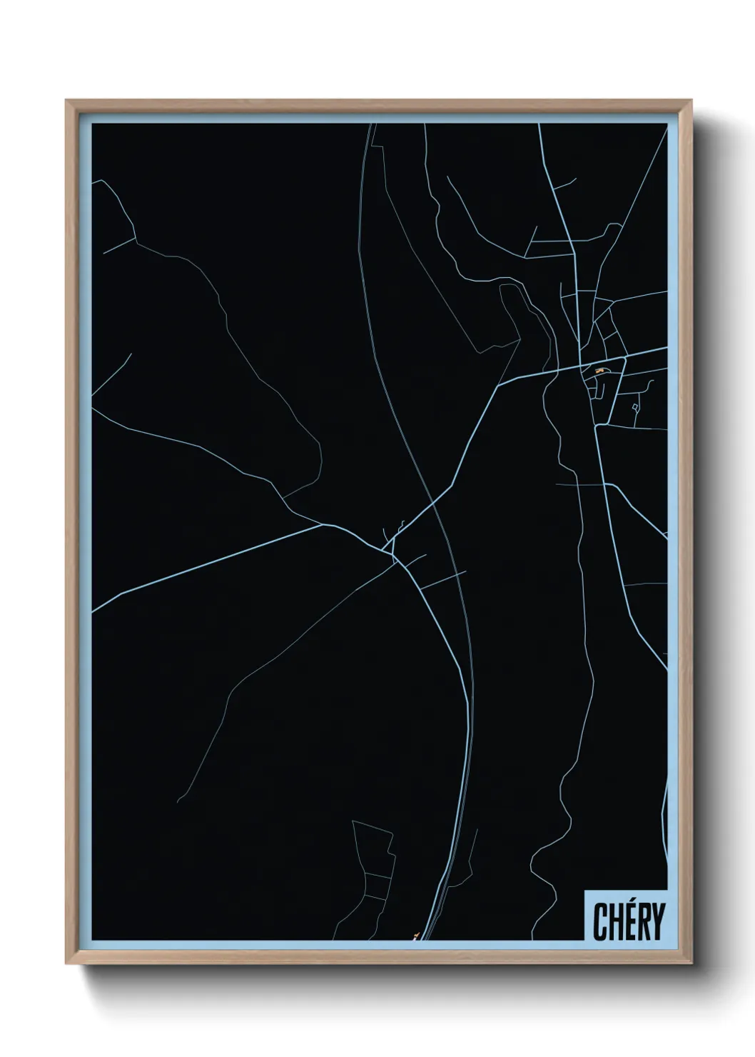 Une affiche de carte sur Chéry