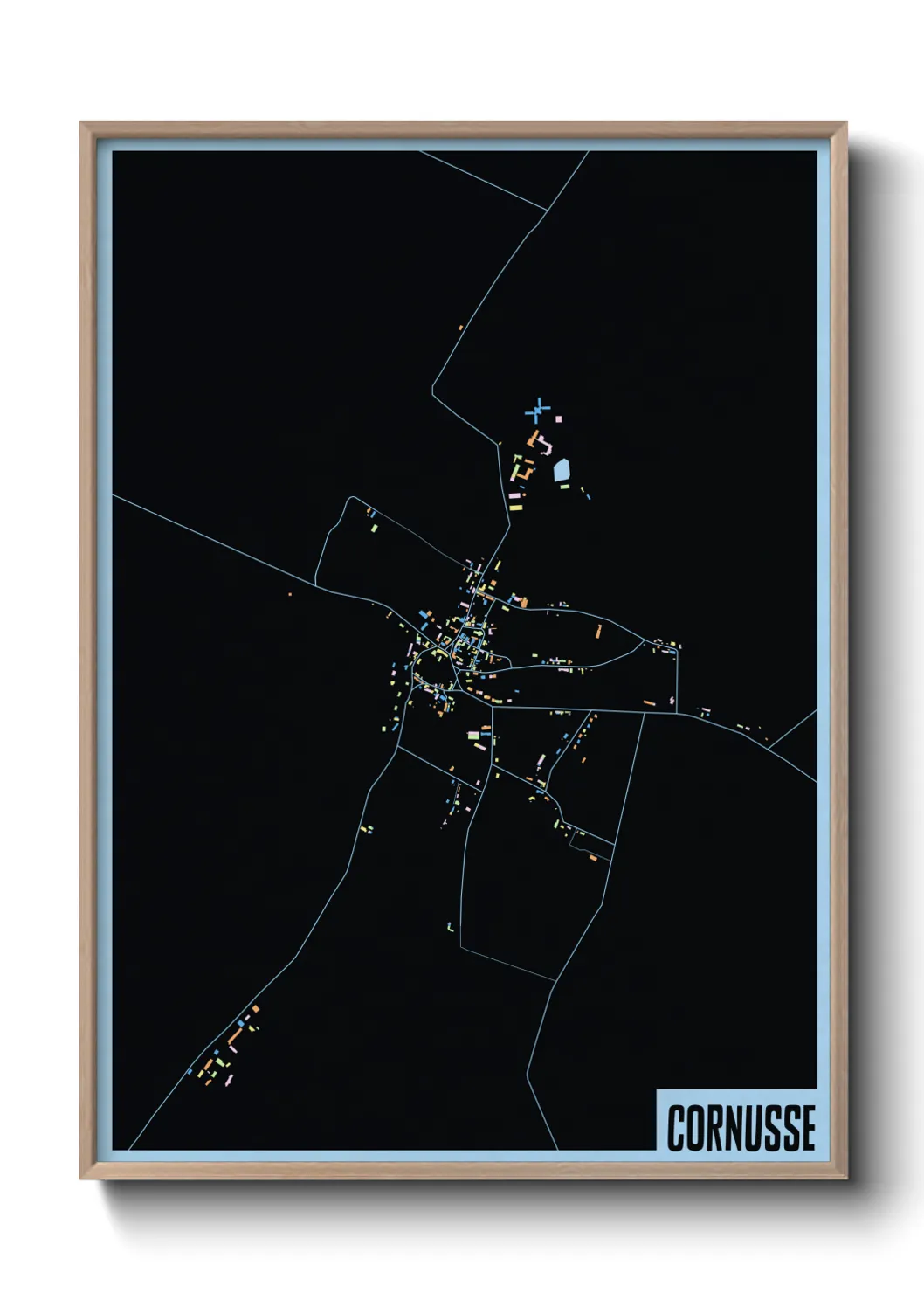 Une affiche de carte sur Cornusse