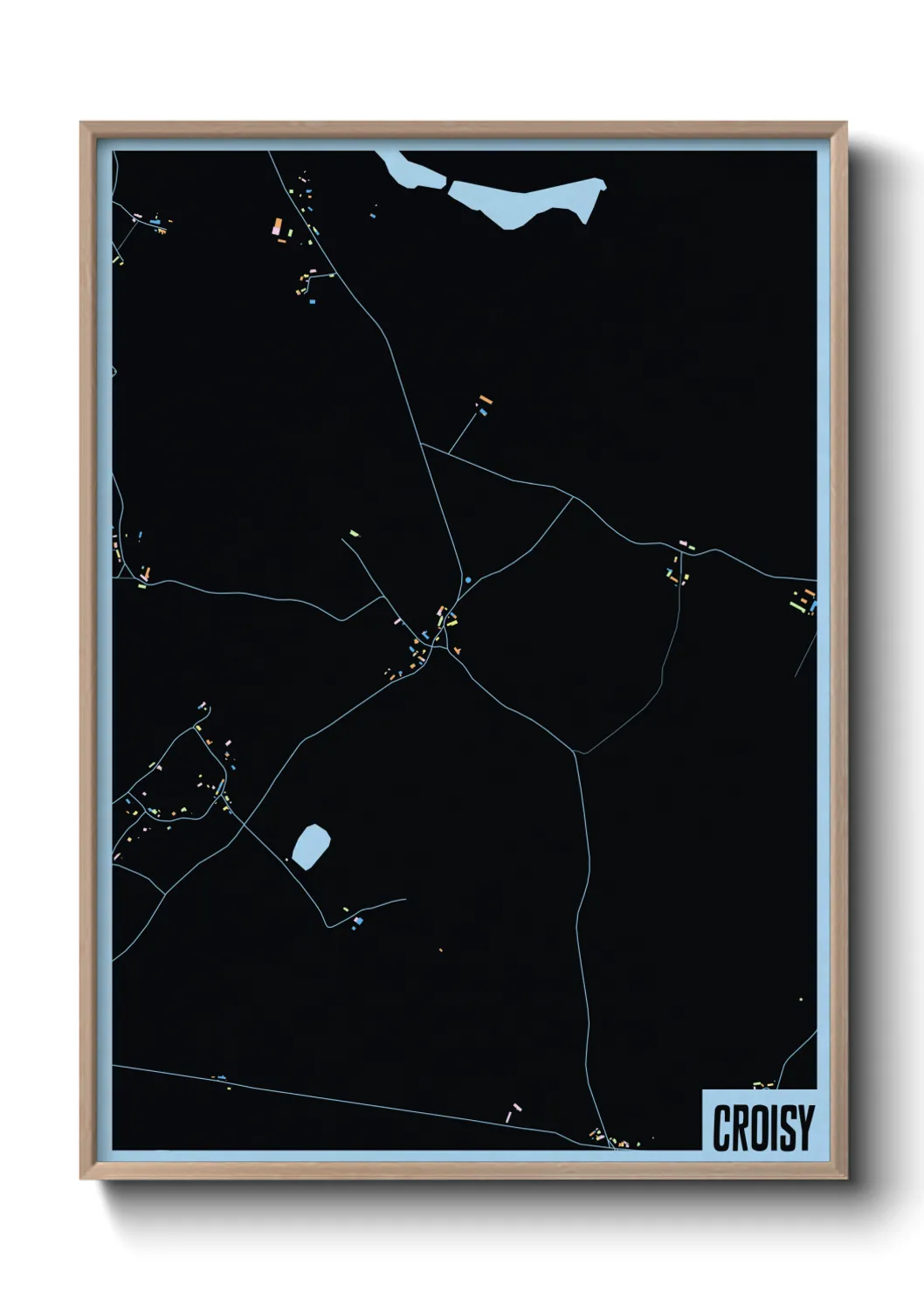 Une affiche de carte sur Croisy