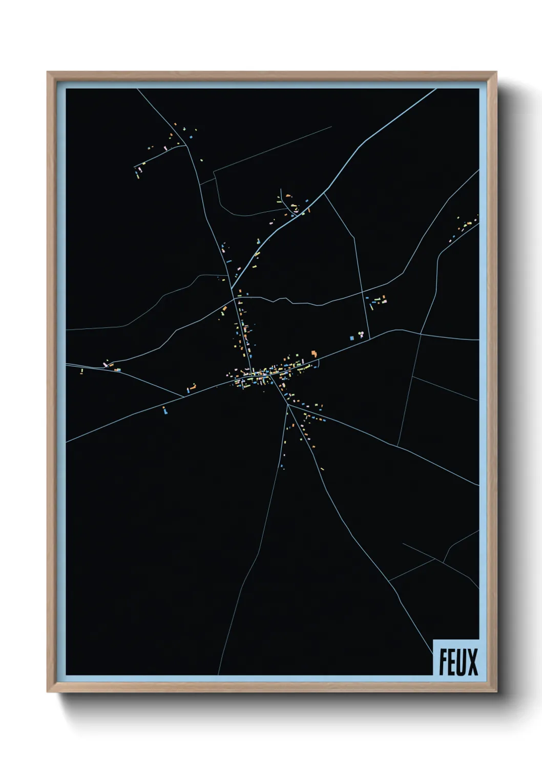 Une affiche de carte sur Feux