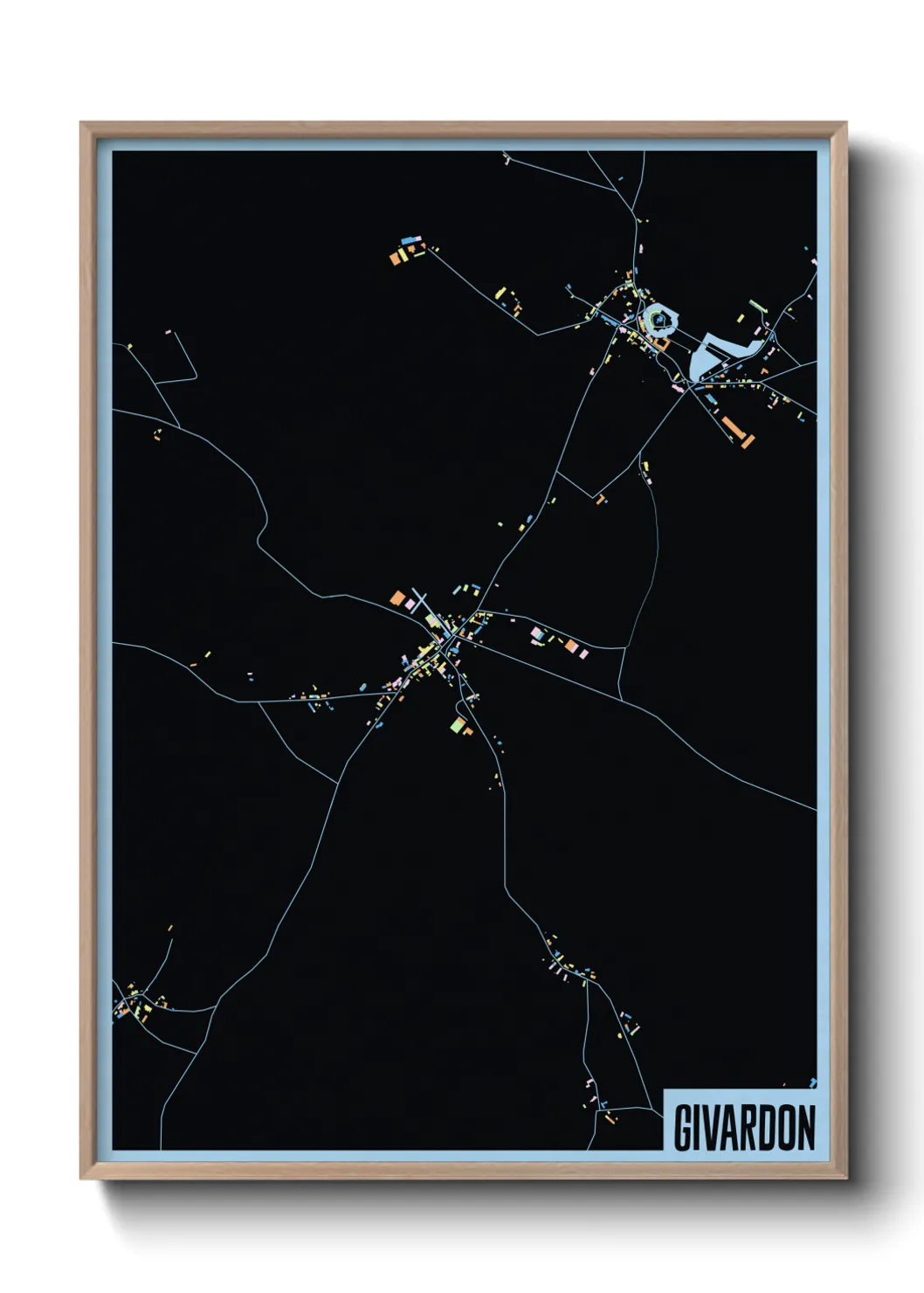 Une affiche de carte sur Givardon