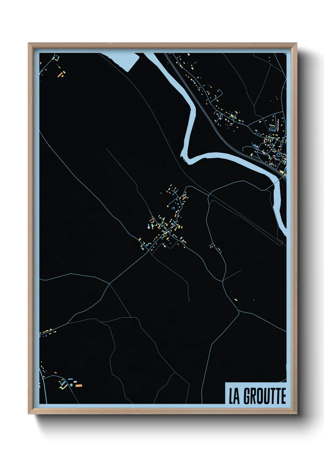 Une affiche de carte sur La Groutte