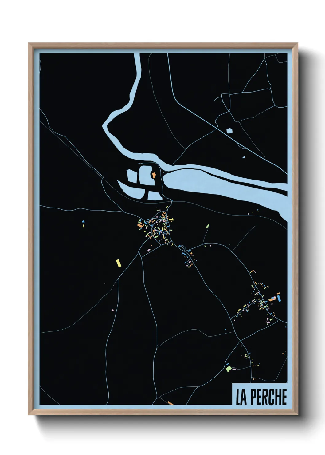 Une affiche de carte sur La Perche