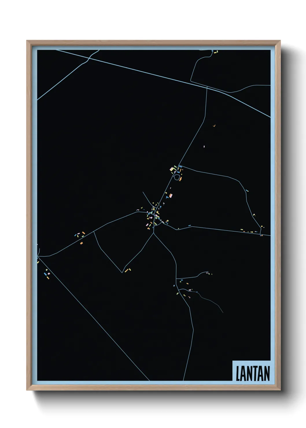 Une affiche de carte sur Lantan