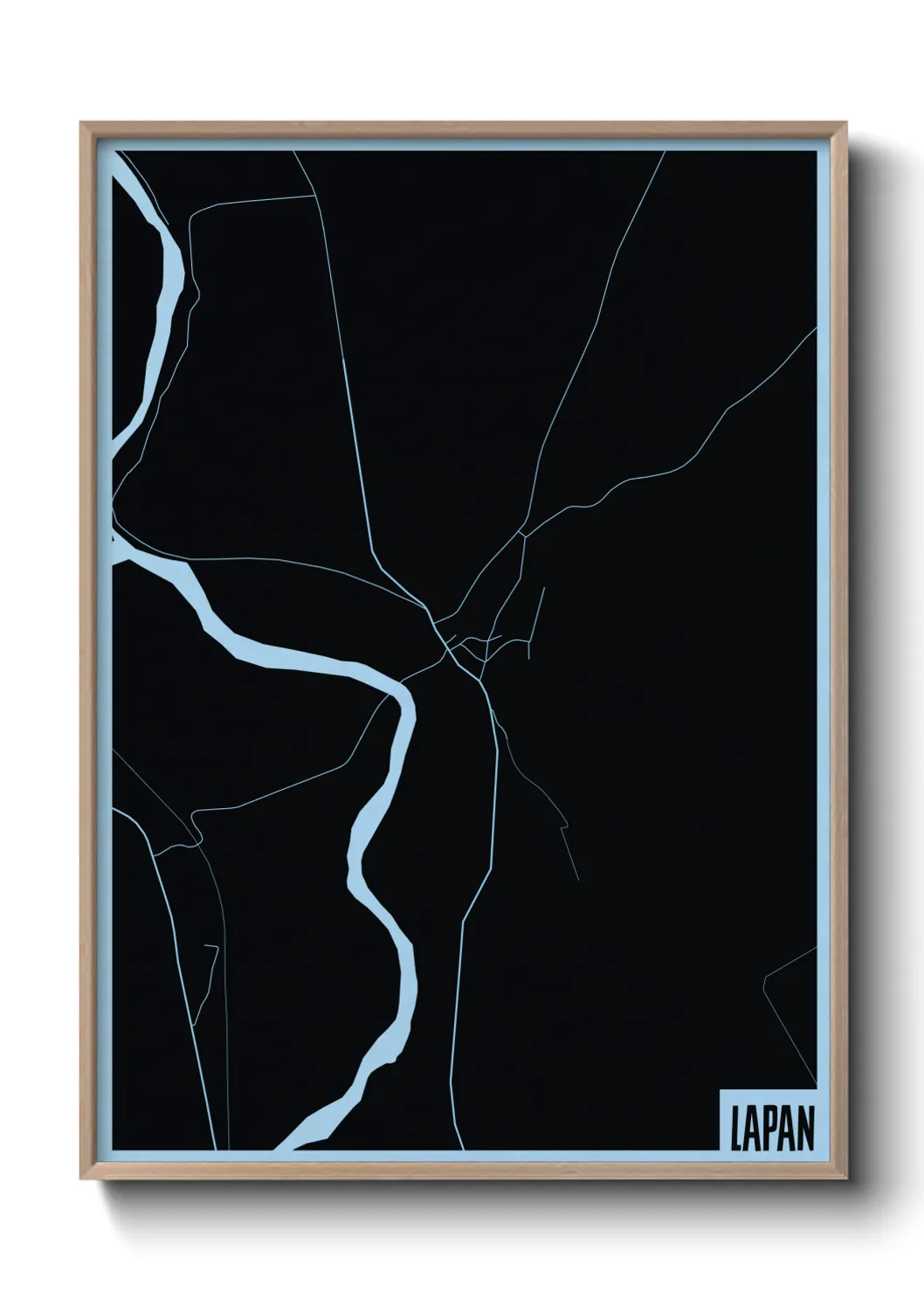 Une affiche de carte sur Lapan