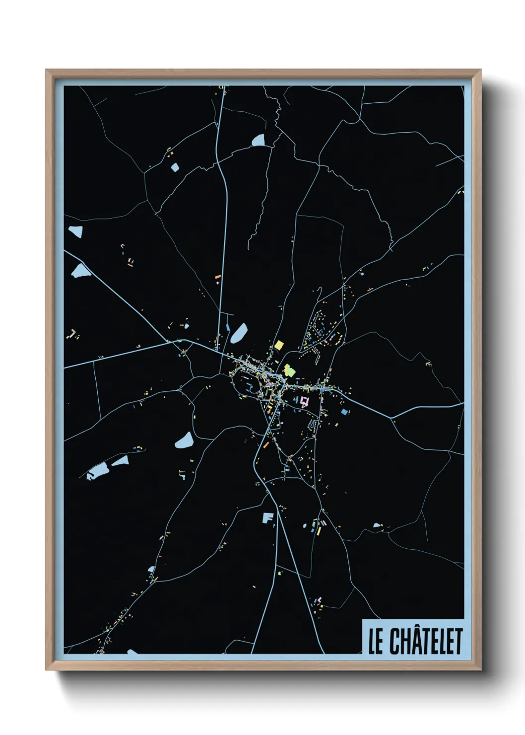 Une affiche de carte sur Le Châtelet