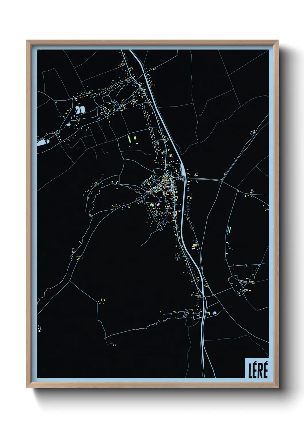 Une affiche de carte sur Léré