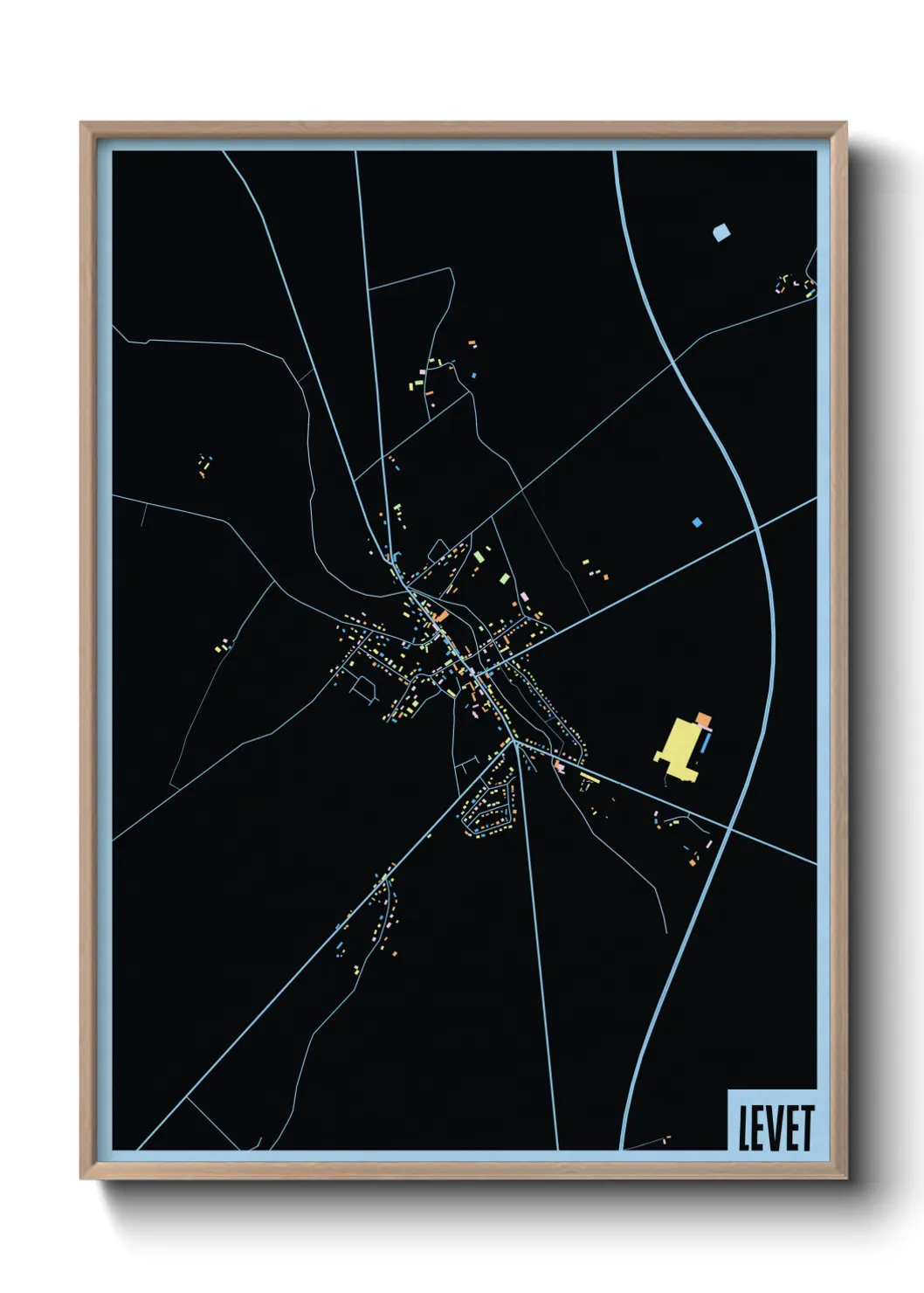 Une affiche de carte sur Levet