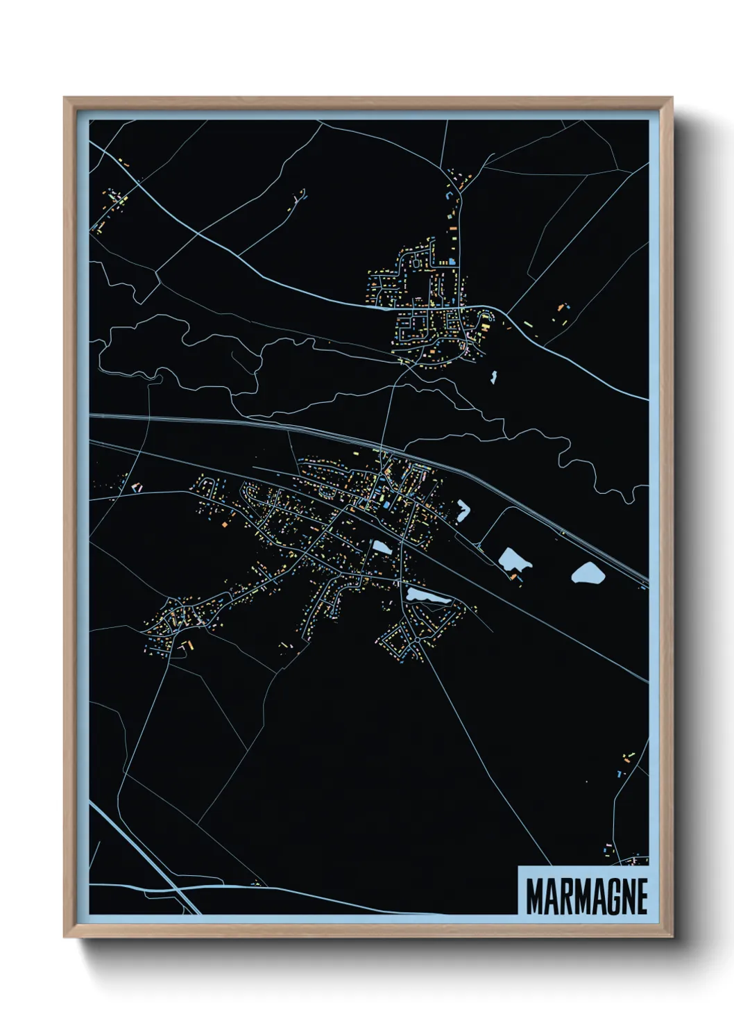 Une affiche de carte sur Marmagne