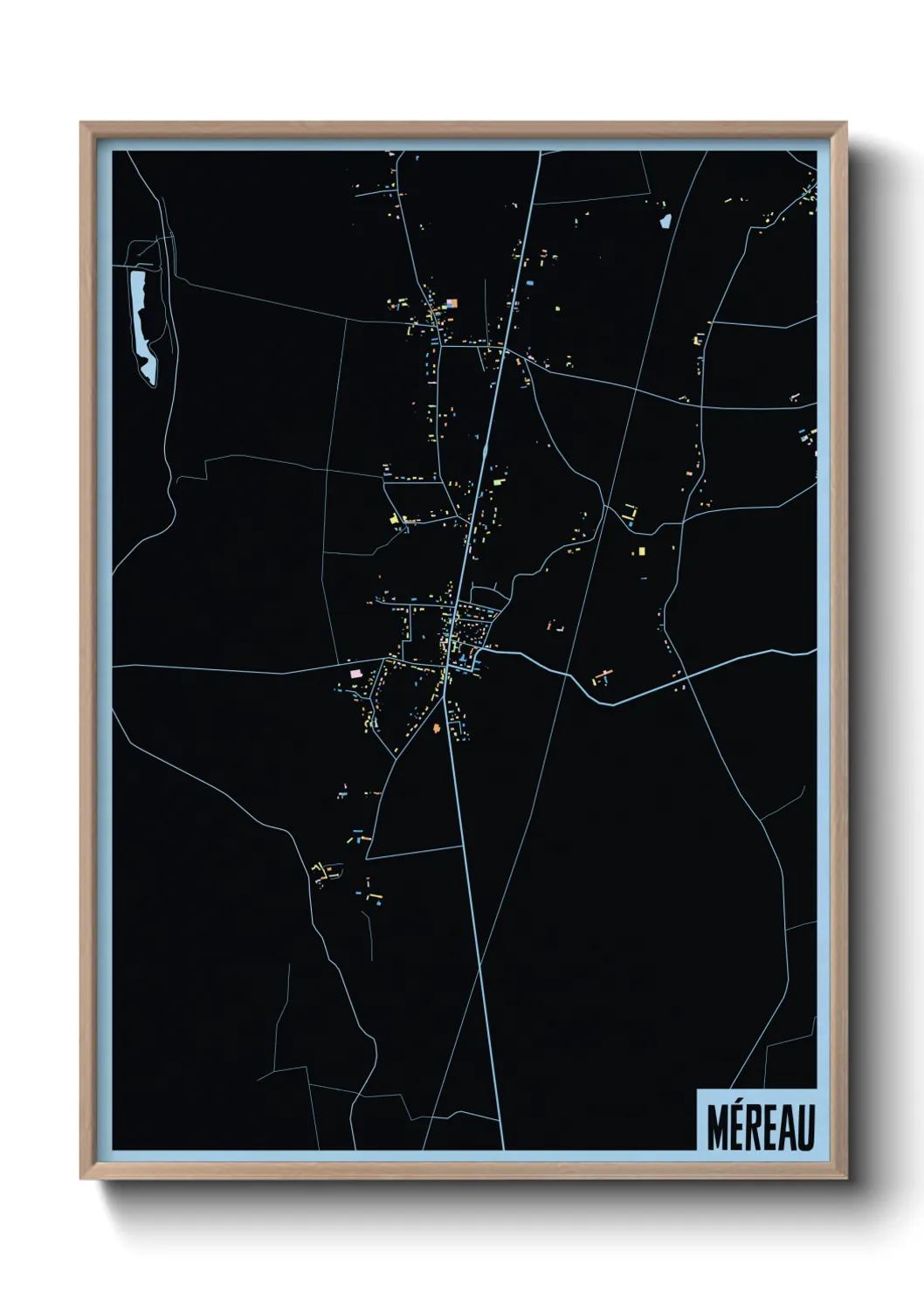 Une affiche de carte sur Méreau