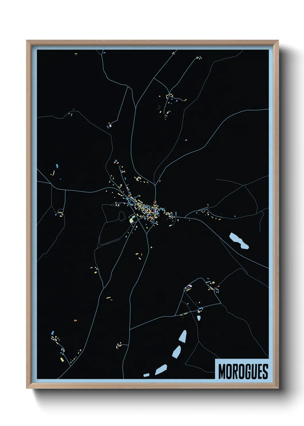 Une affiche de carte sur Morogues