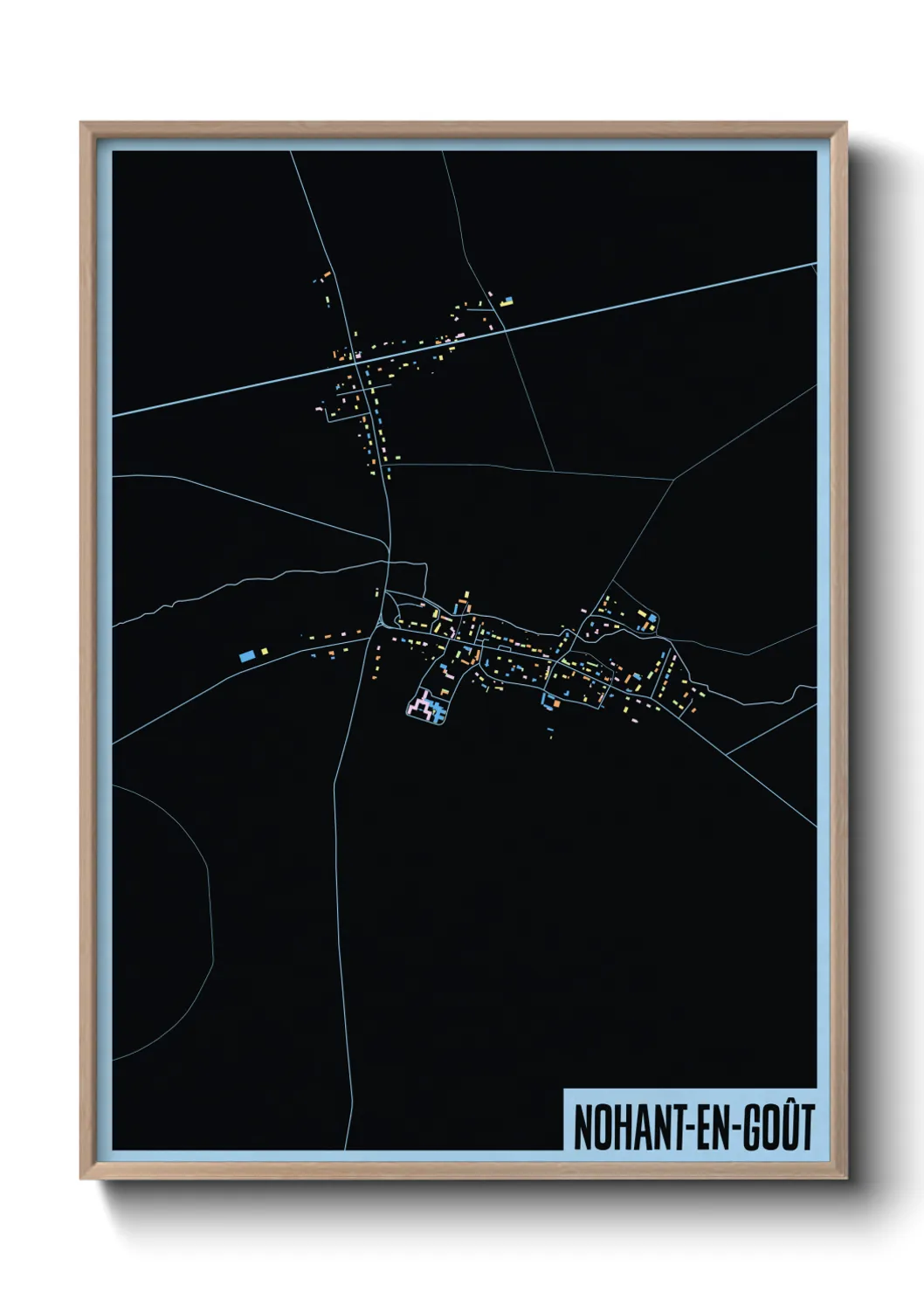 Une affiche de carte sur Nohant-en-Goût