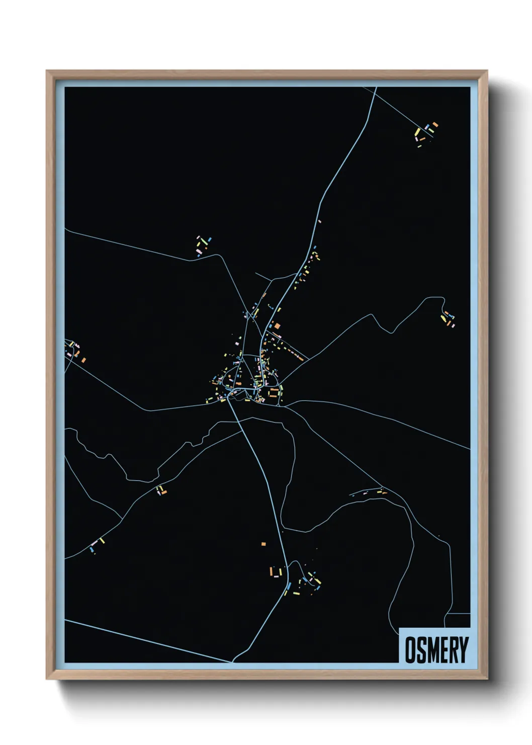 Une affiche de carte sur Osmery