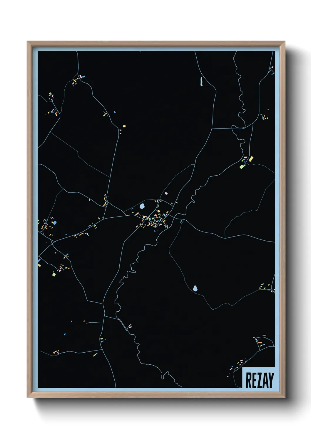 Une affiche de carte sur Rezay