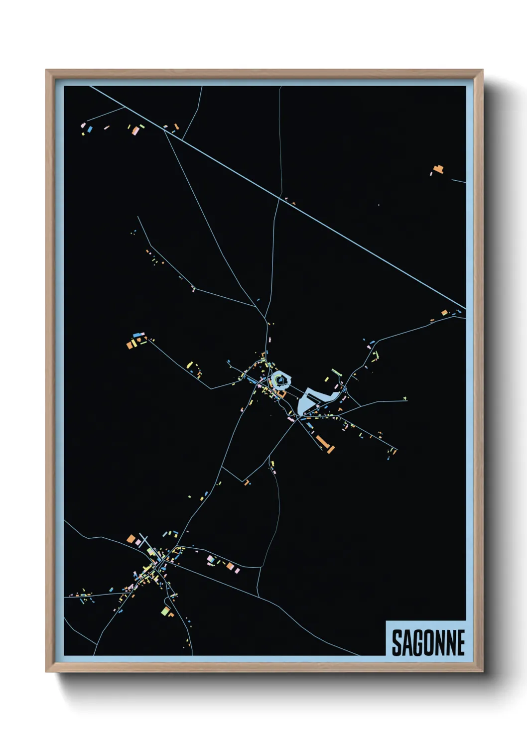 Une affiche de carte sur Sagonne