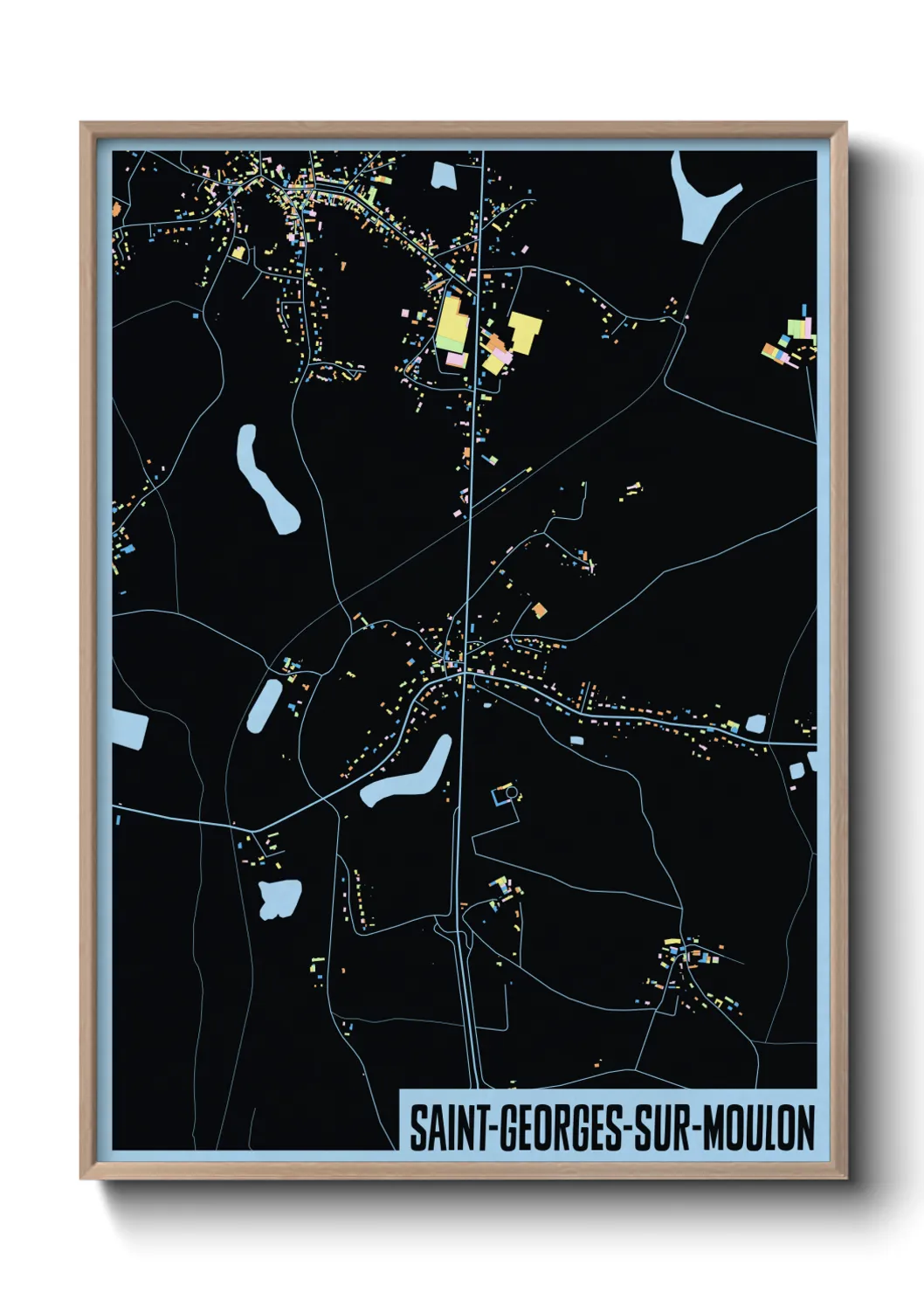 Une affiche de carte sur Saint-Georges-sur-Moulon