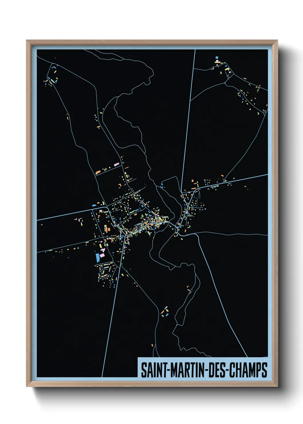Une affiche de carte sur Saint-Martin-des-Champs