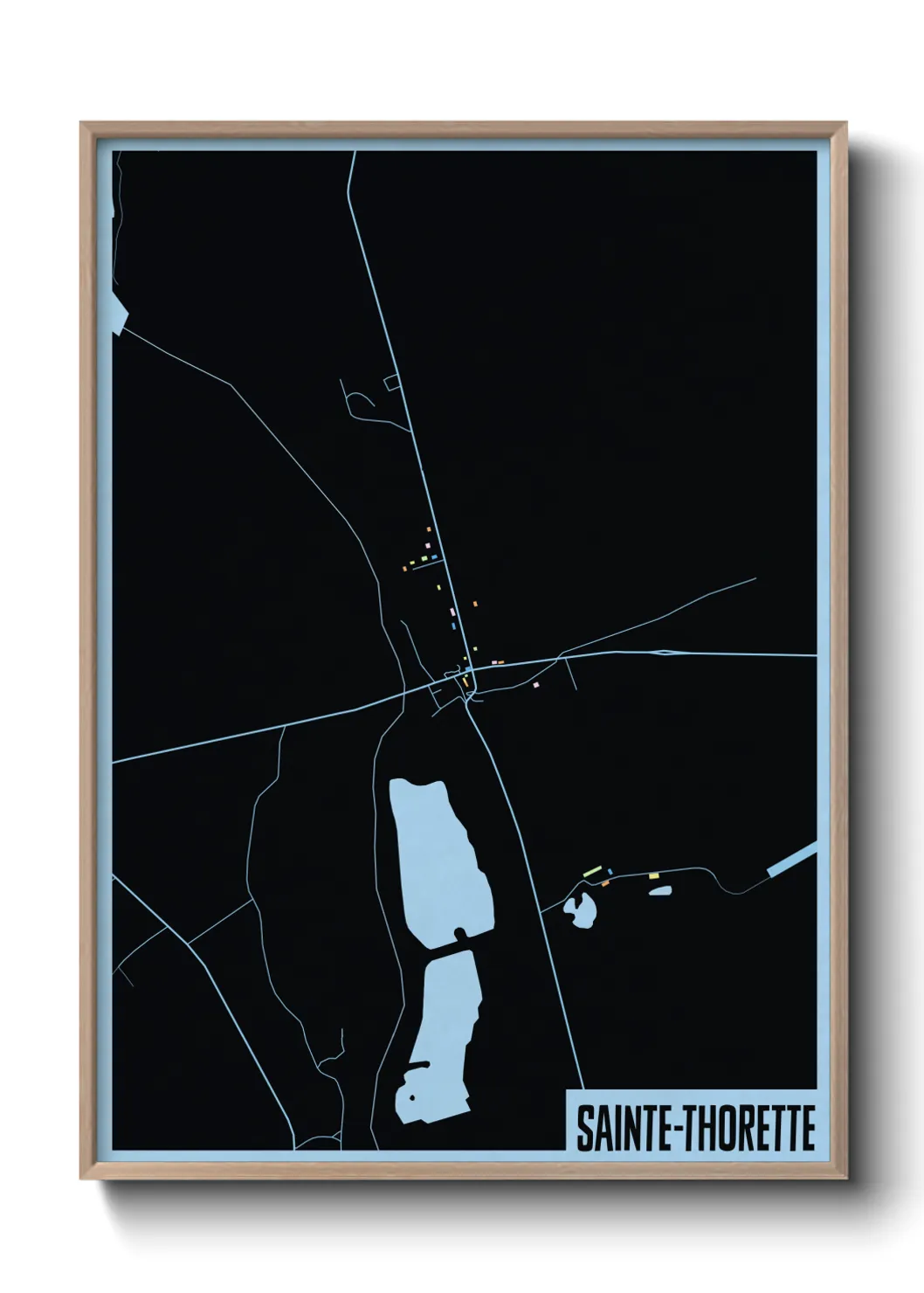 Une affiche de carte sur Sainte-Thorette