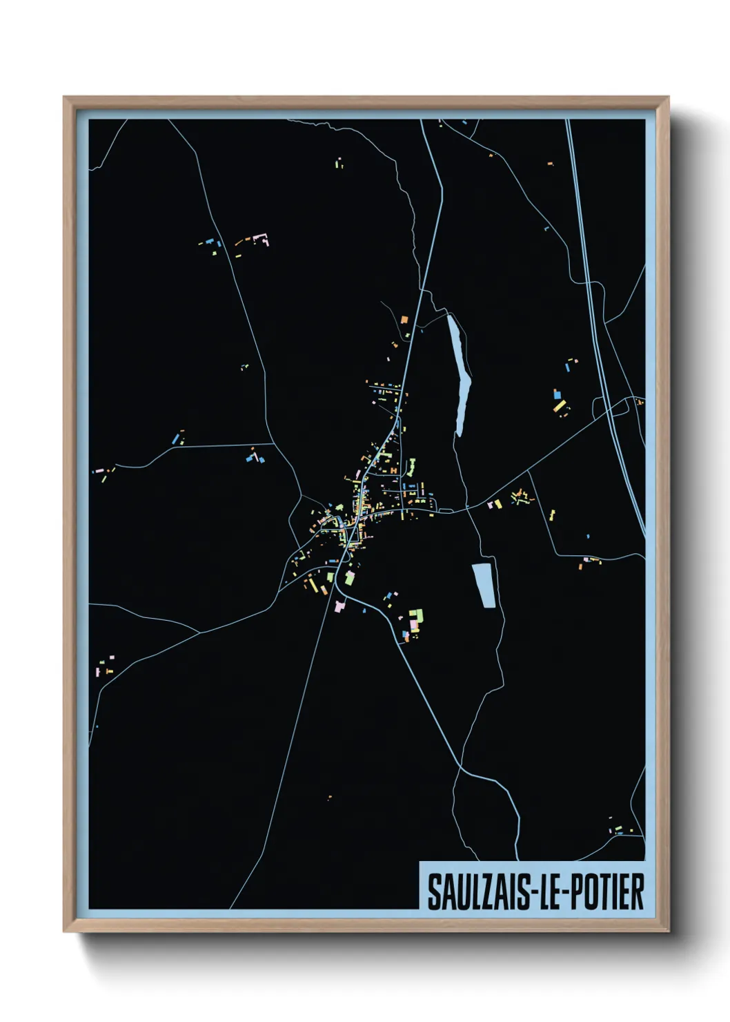 Un poster carteSaulzais-le-Potier