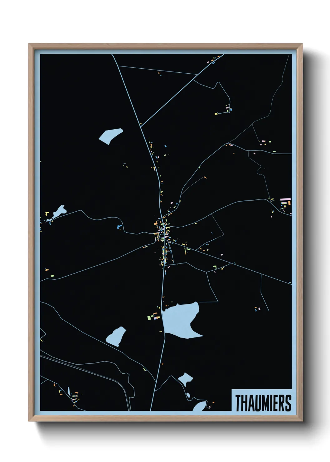 Une affiche de carte sur Thaumiers