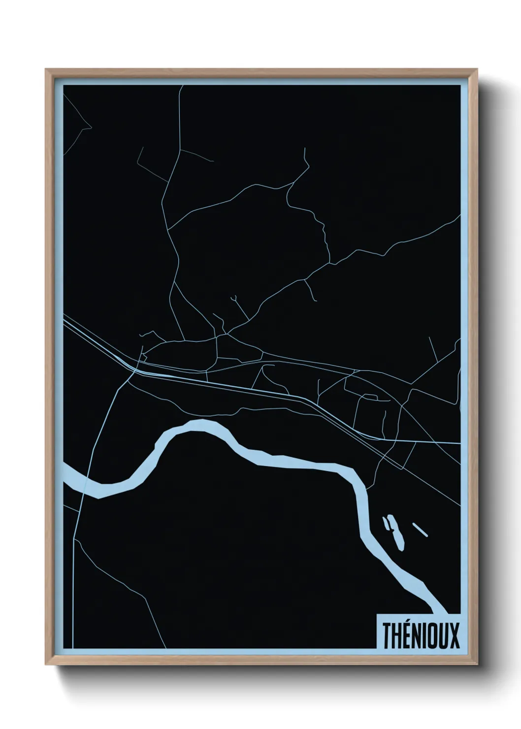 Une affiche de carte sur Thénioux