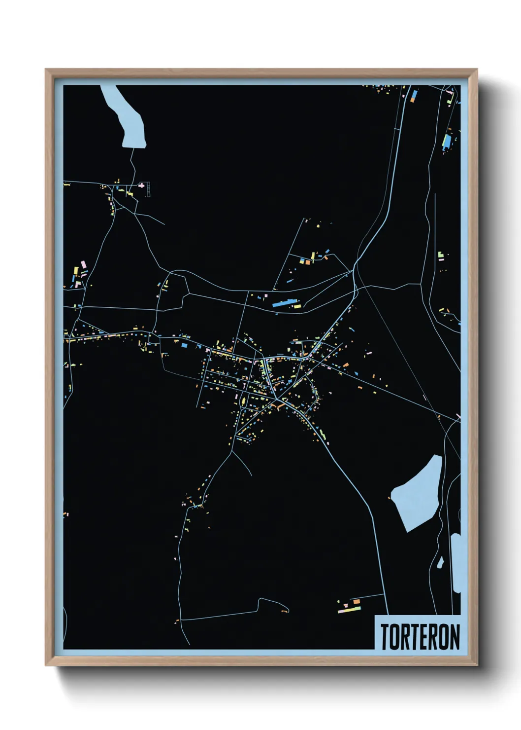 Une affiche de carte sur Torteron