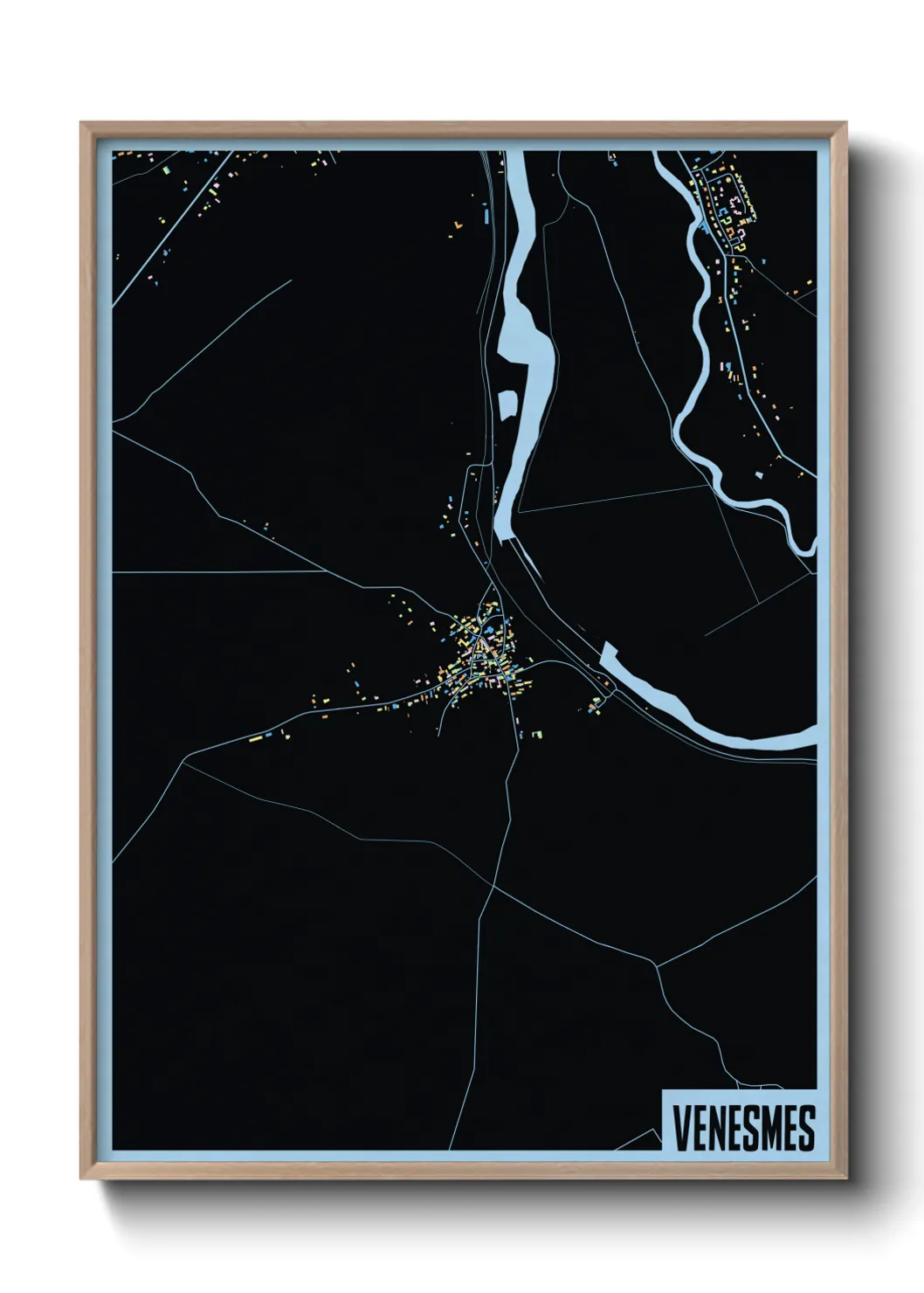 Une affiche de carte sur Venesmes