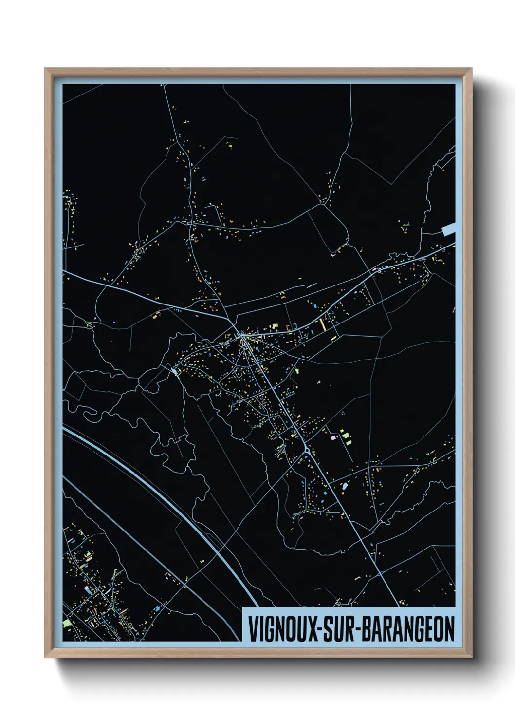 Une affiche de carte sur Vignoux-sur-Barangeon