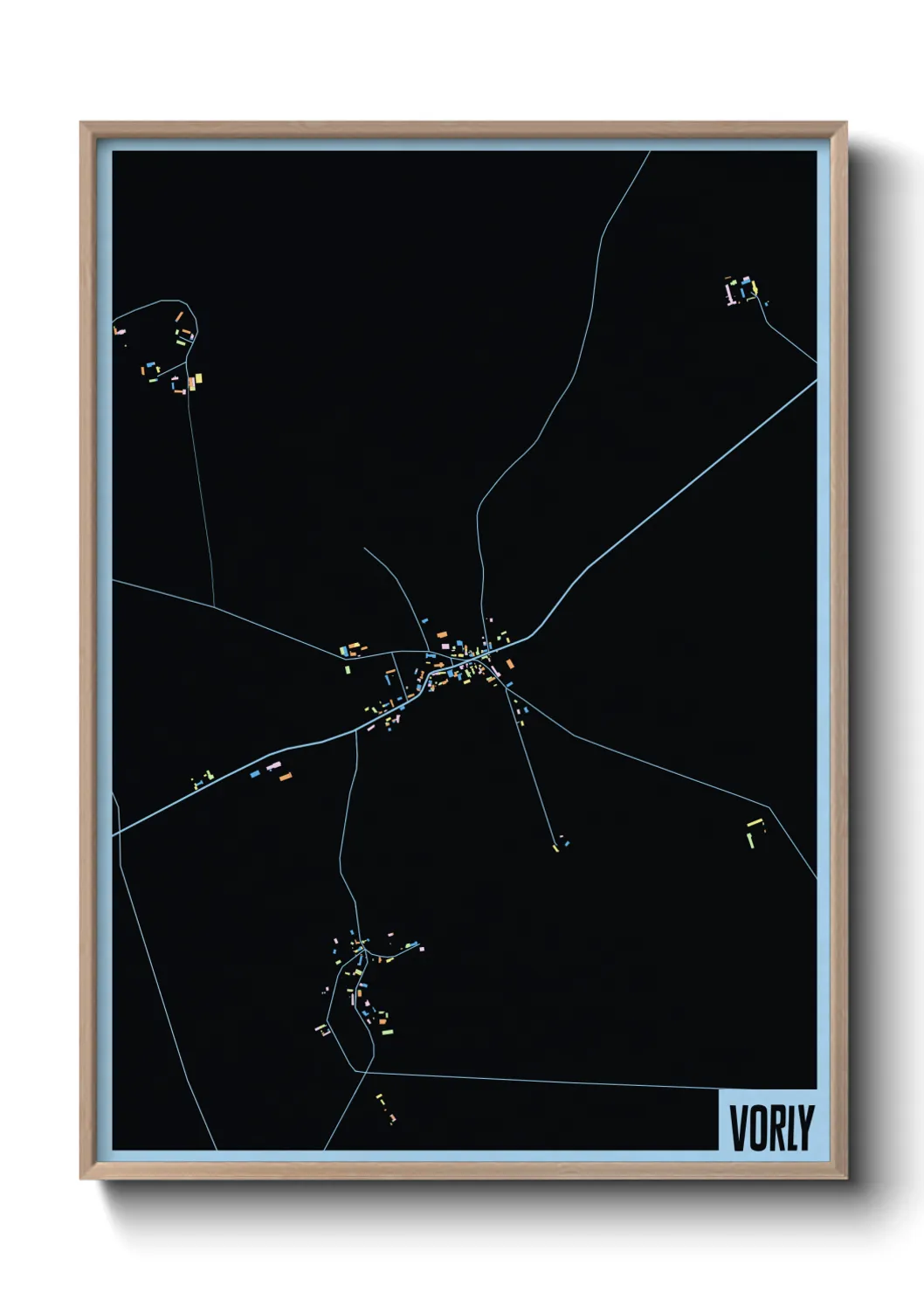 Une affiche de carte sur Vorly