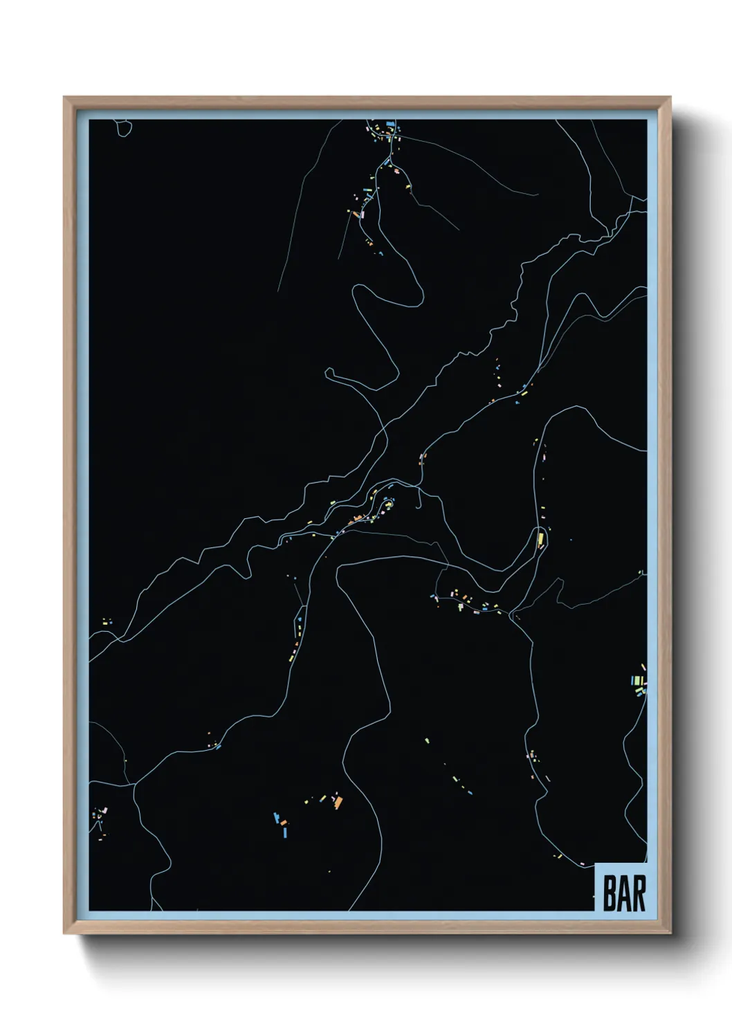 Une affiche de carte sur Bar