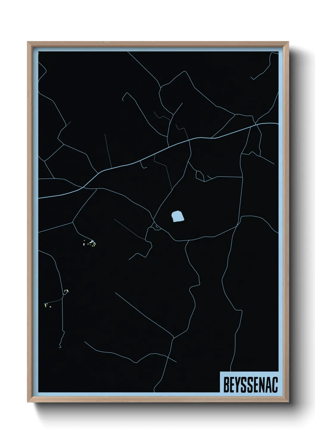 Une affiche de carte sur Beyssenac