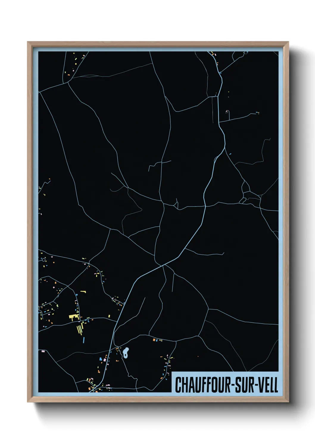 Une affiche de carte sur Chauffour-sur-Vell