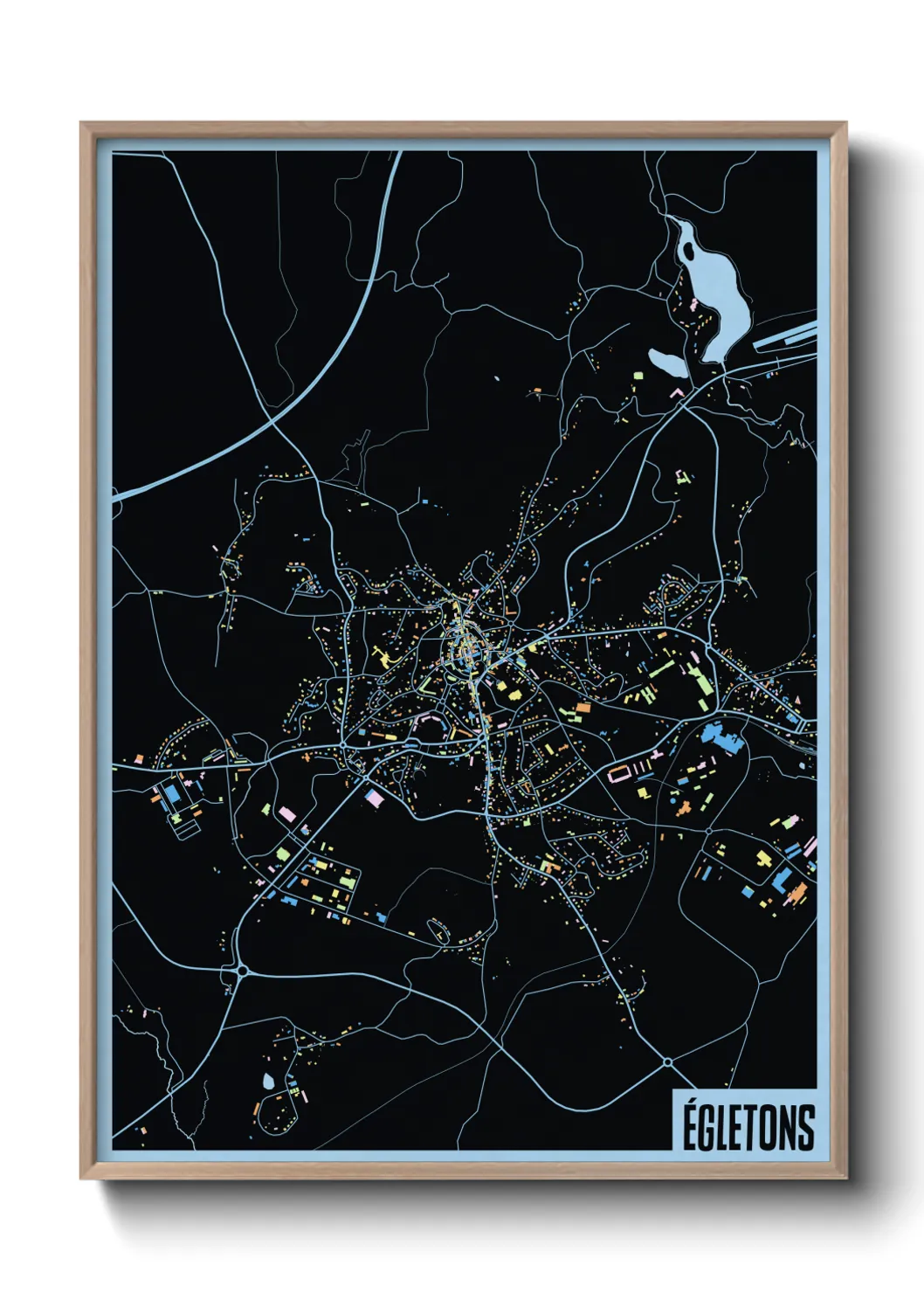 Une affiche de carte sur Égletons