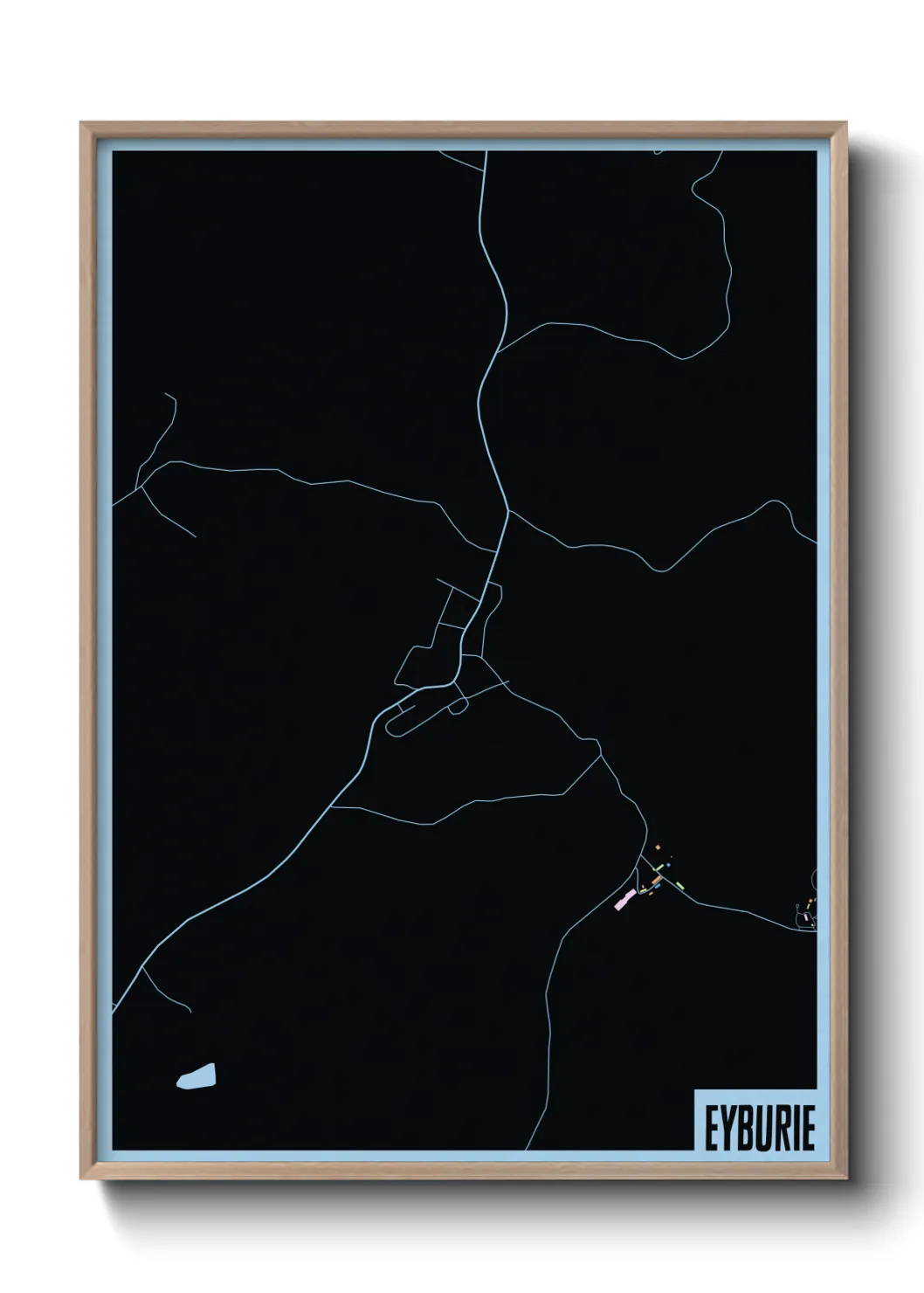 Une affiche de carte sur Eyburie