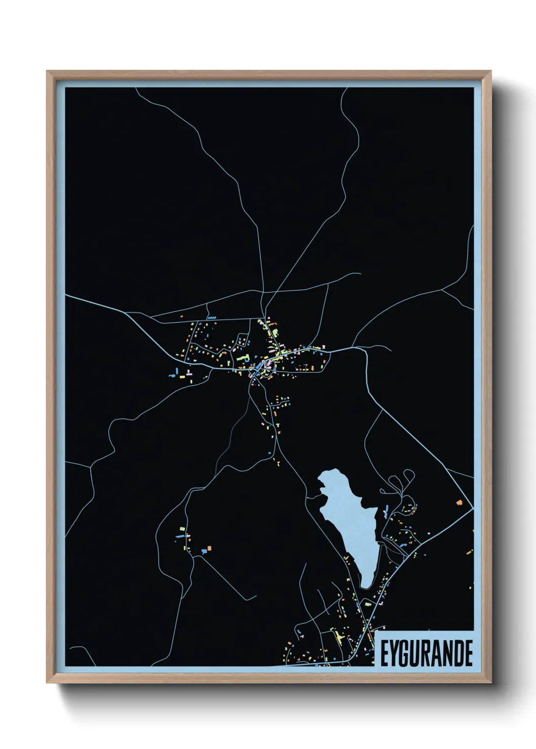 Une affiche de carte sur Eygurande