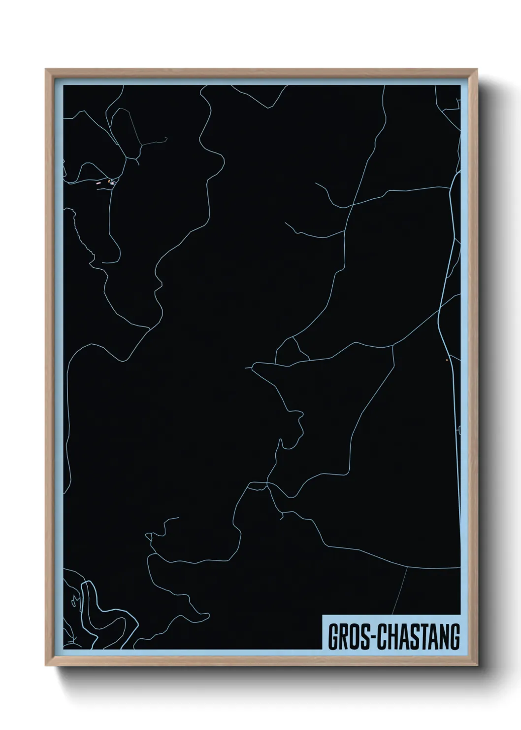 Une affiche de carte sur Gros-Chastang