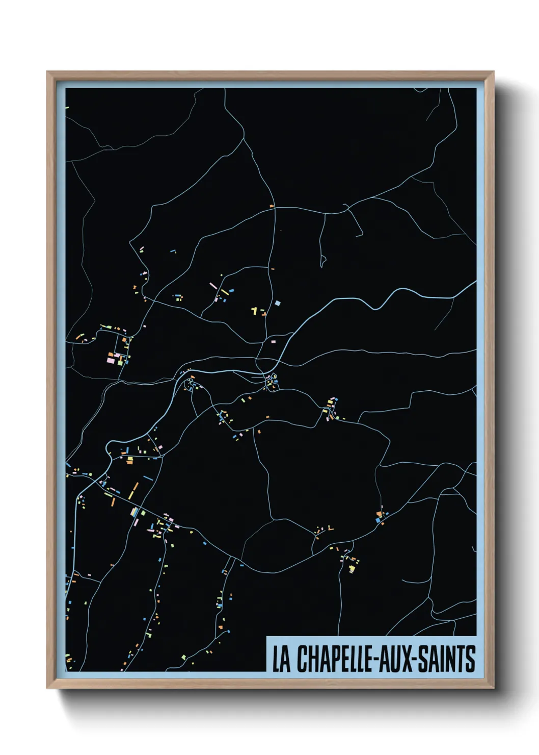 Une affiche de carte sur La Chapelle-aux-Saints