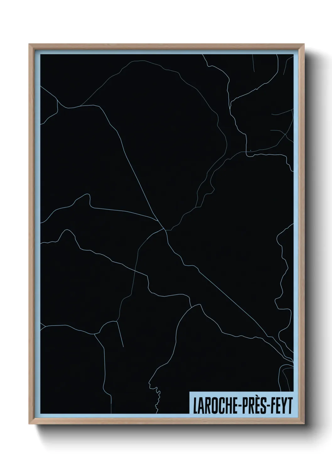 Une affiche de carte sur Laroche-près-Feyt