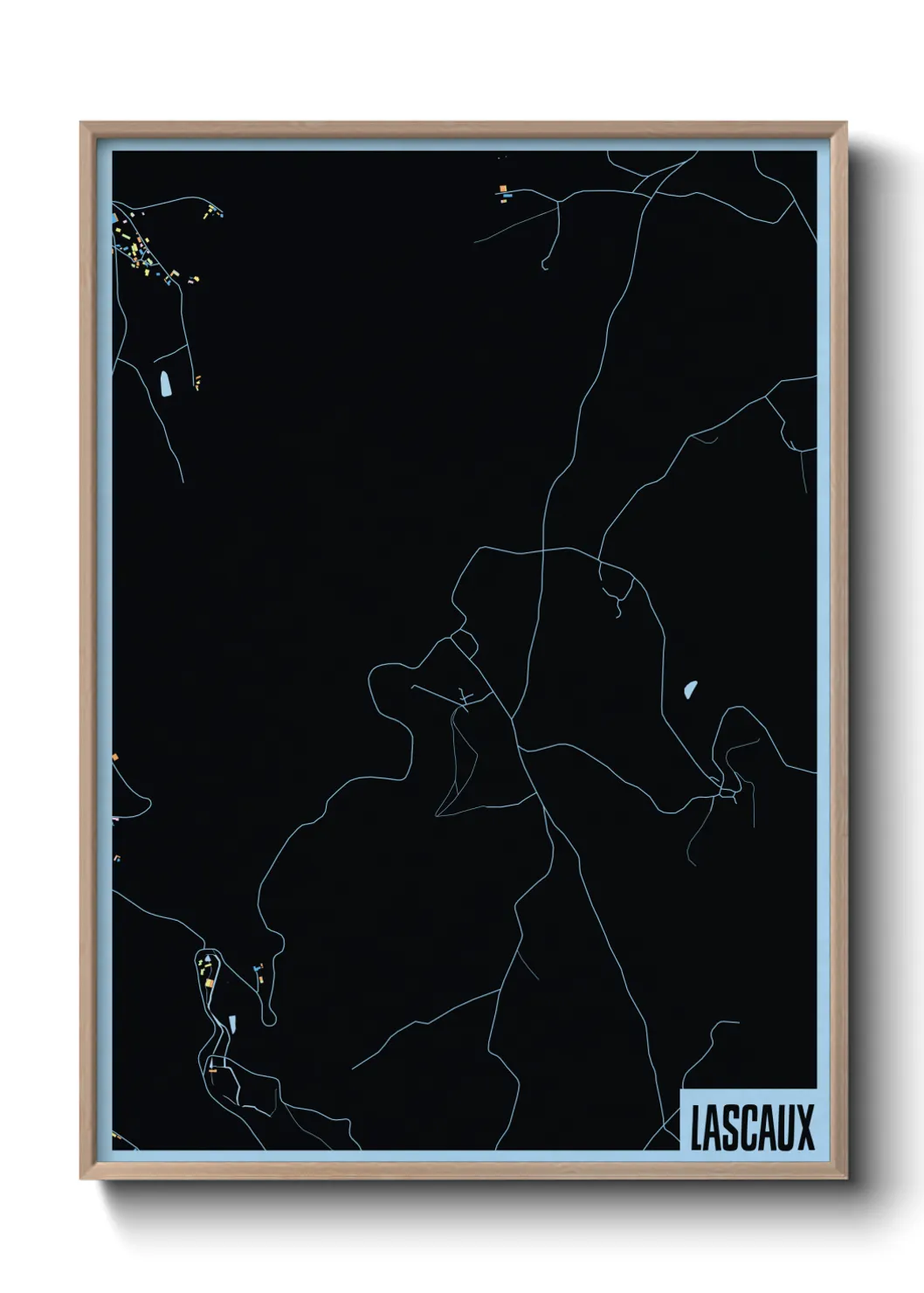 Une affiche de carte sur Lascaux