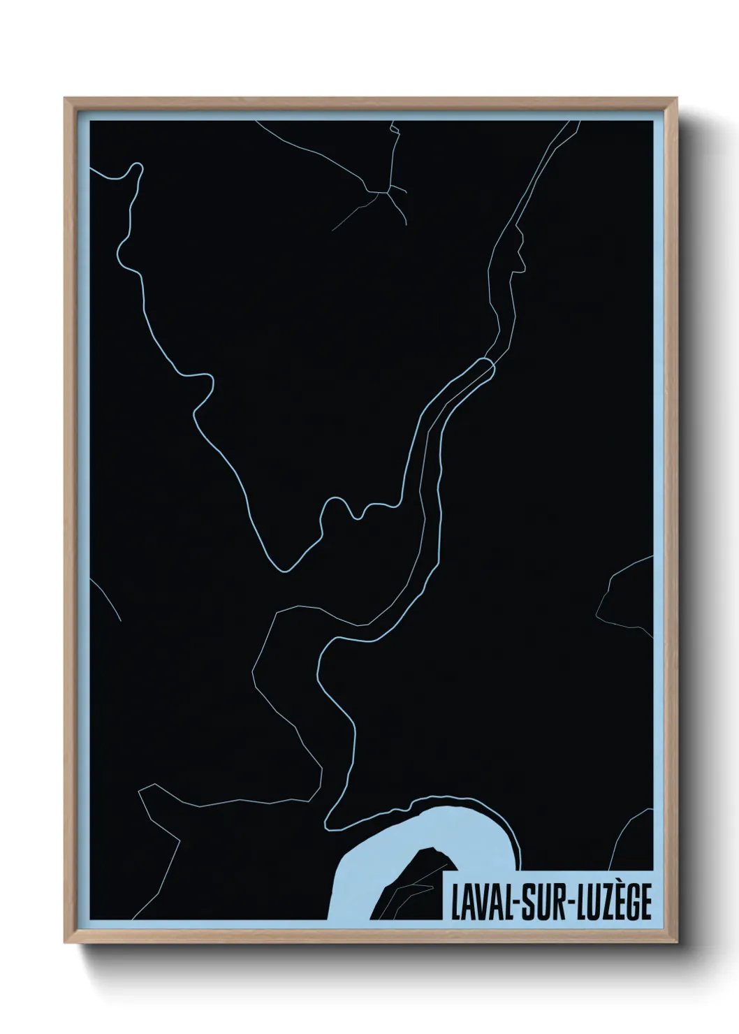 Une affiche de carte sur Laval-sur-Luzège