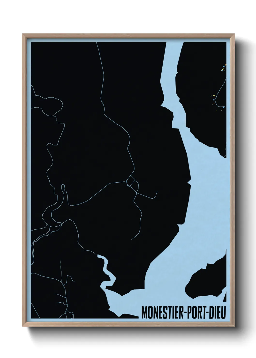 Un poster carteMonestier-Port-Dieu