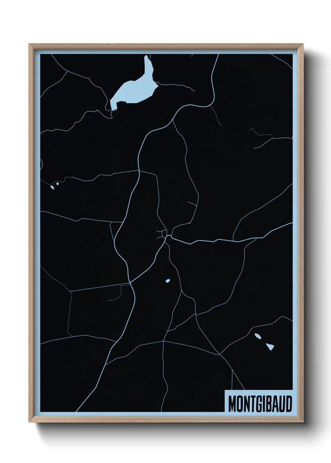 Une affiche de carte sur Montgibaud