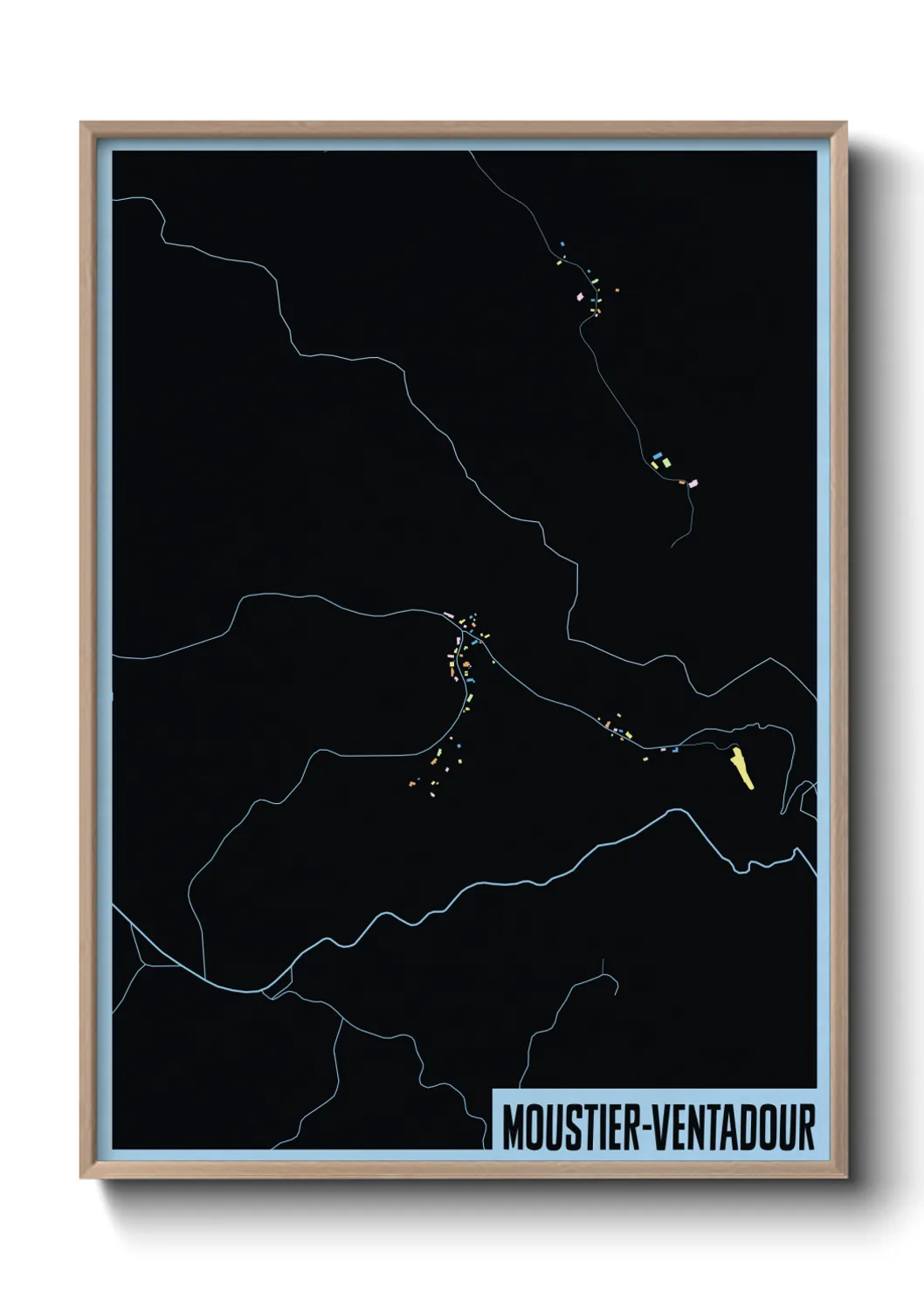 Un poster carteMoustier-Ventadour