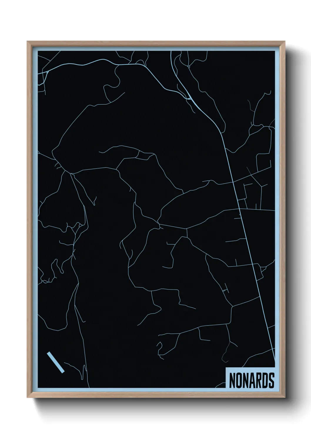 Une affiche de carte sur Nonards