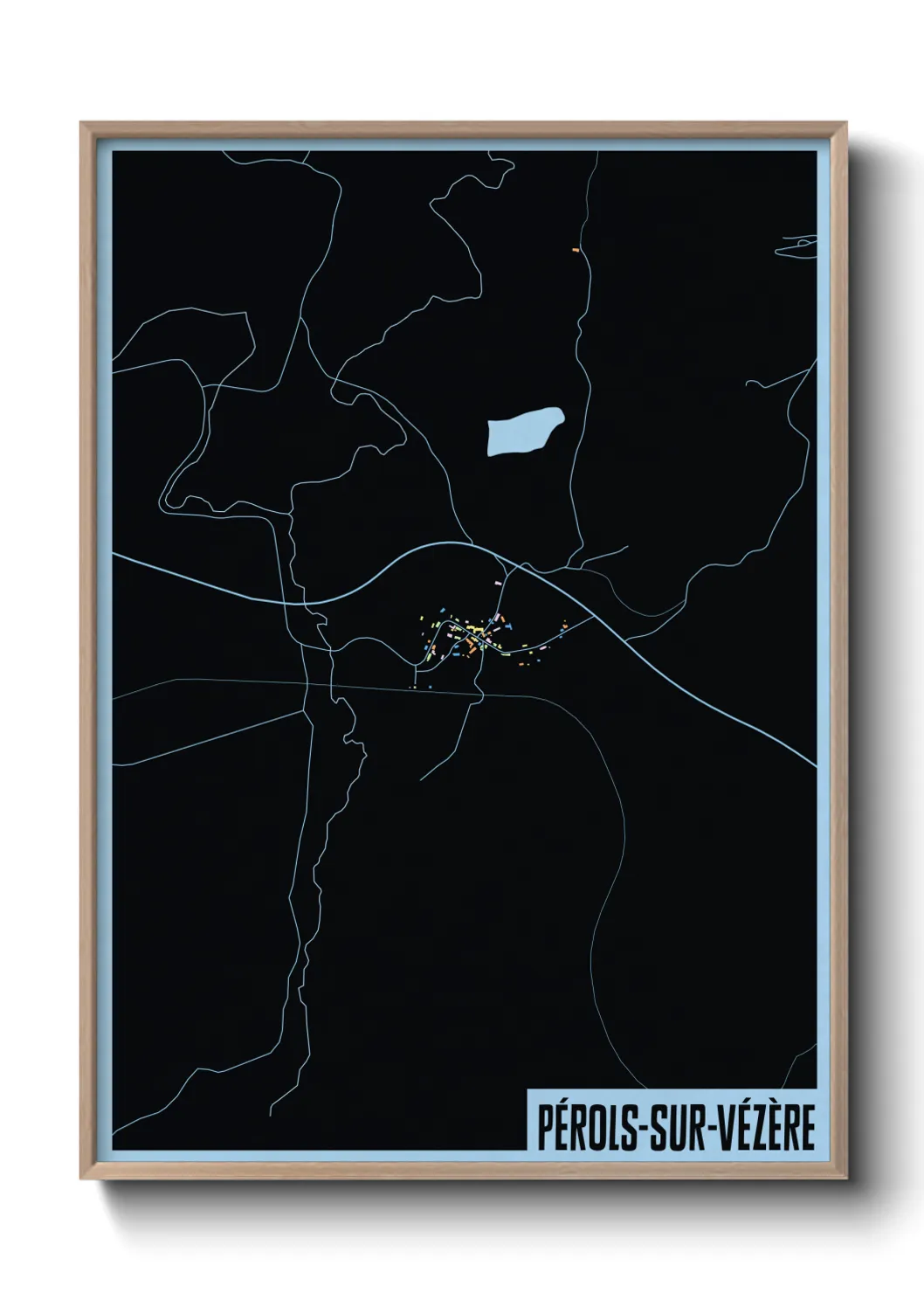 Un poster cartePérols-sur-Vézère
