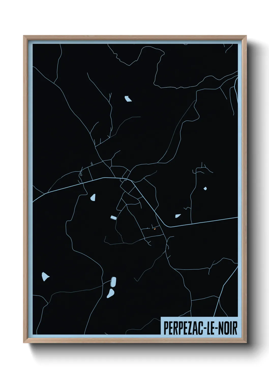 Une affiche de carte sur Perpezac-le-Noir