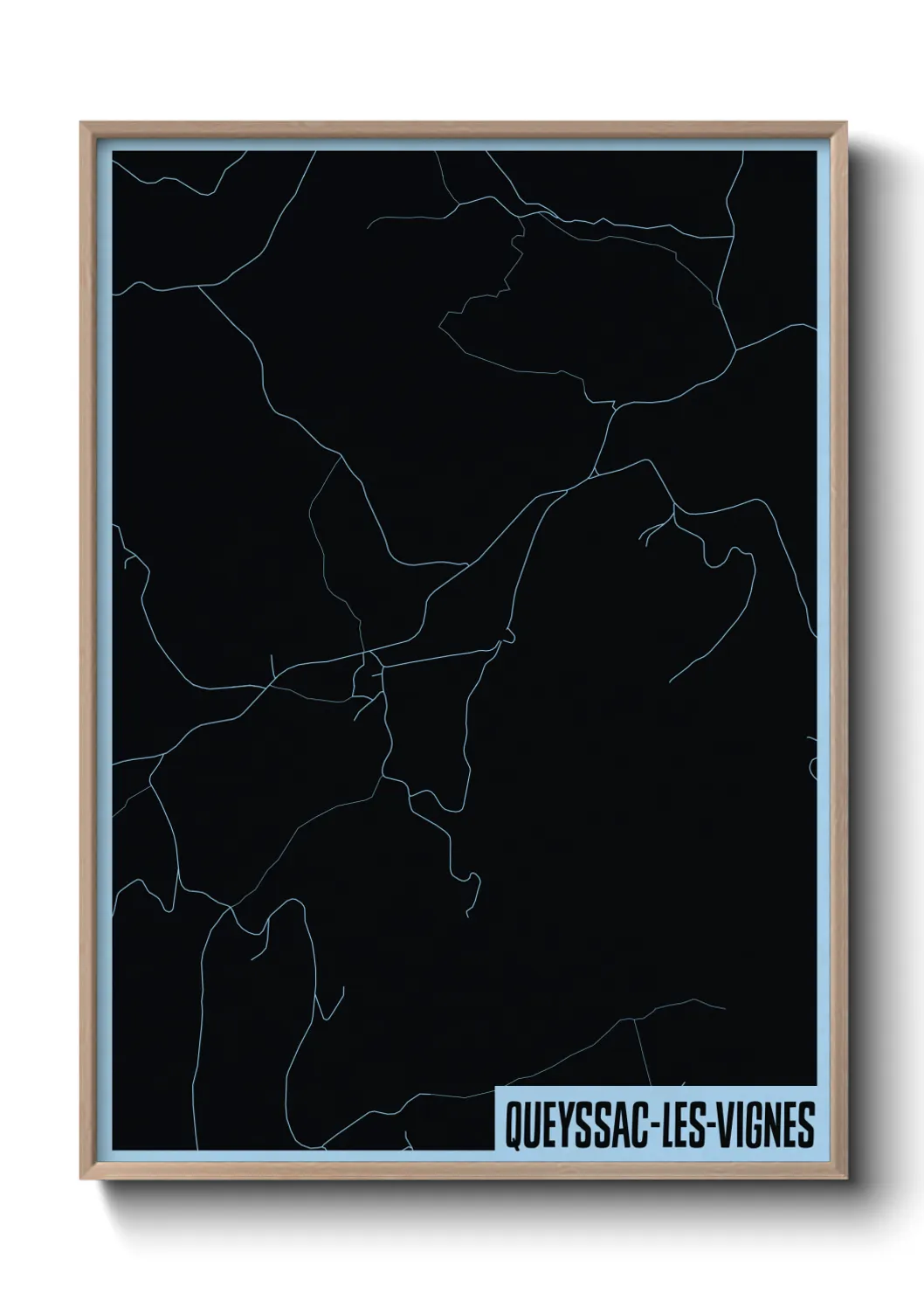 Une affiche de carte sur Queyssac-les-Vignes