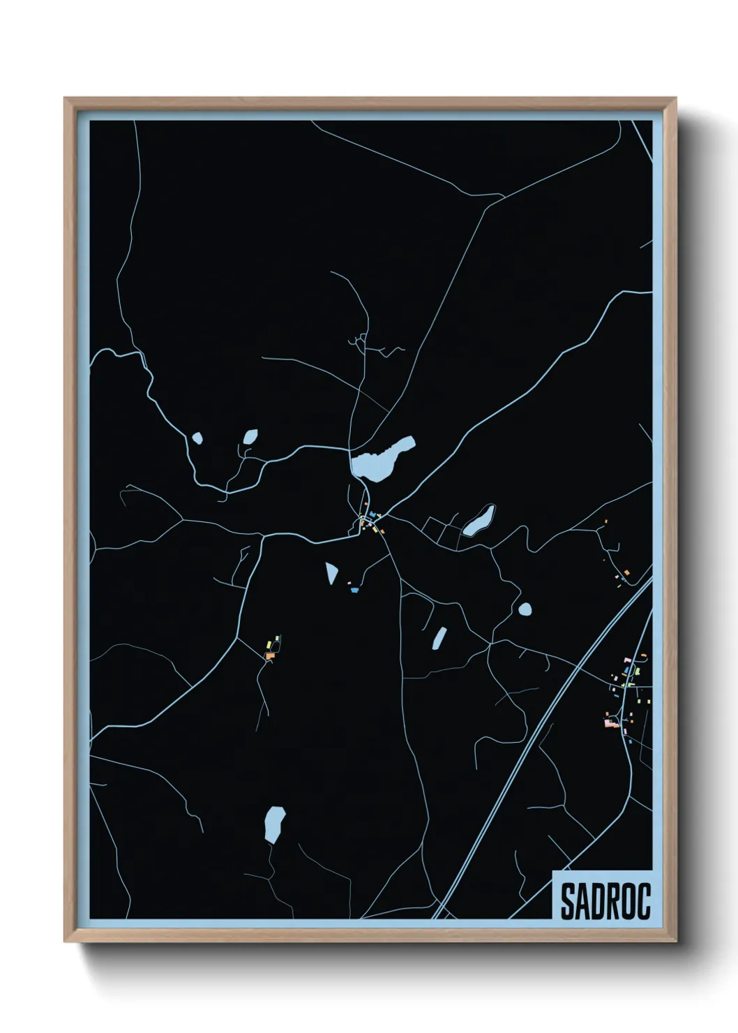 Une affiche de carte sur Sadroc